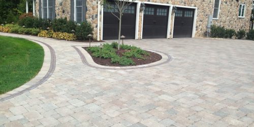 Paver & Concrete Driveway